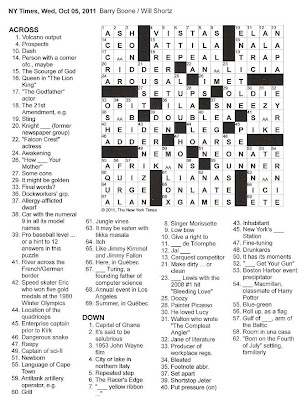 Four cats die, 25 saved by london firefighters during duplex blaze The New York Times Crossword in Gothic: 10.05.11 — Seeing Double II