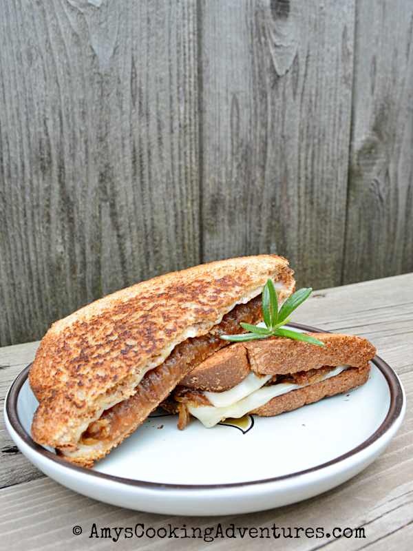 French Onion Soup Grilled Cheese & Balsamic Caramelized Onions SRC