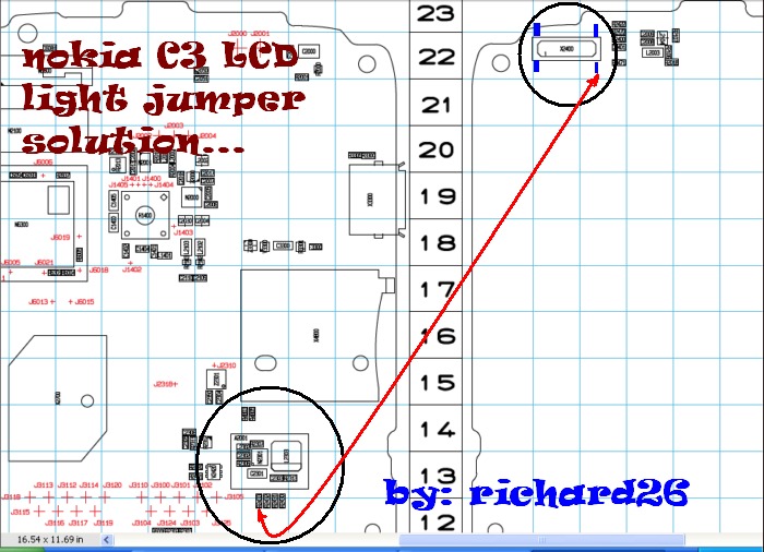 all latest hardware solution nokia c3 lcd light jumper solution