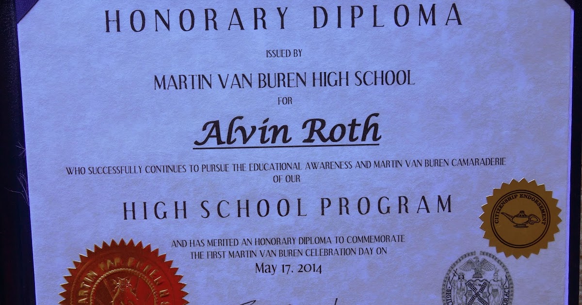 honorary high school diploma