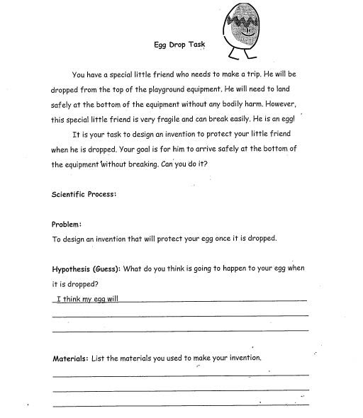 Adventures in Third Grade: Egg Drop