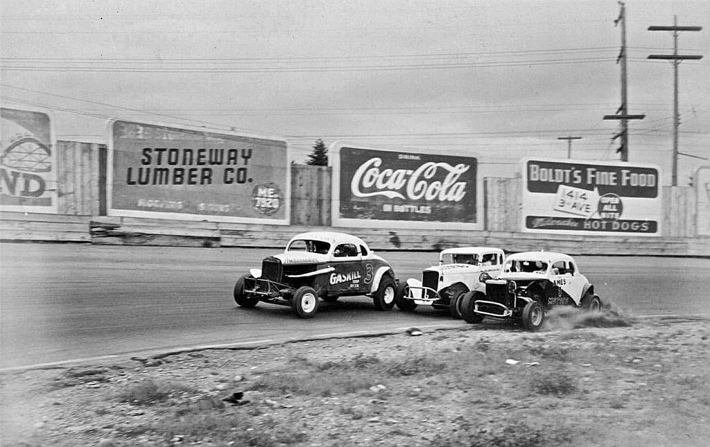 Northwest Auto Racing, 1950s Aurora Speedway, Seattle, 1954