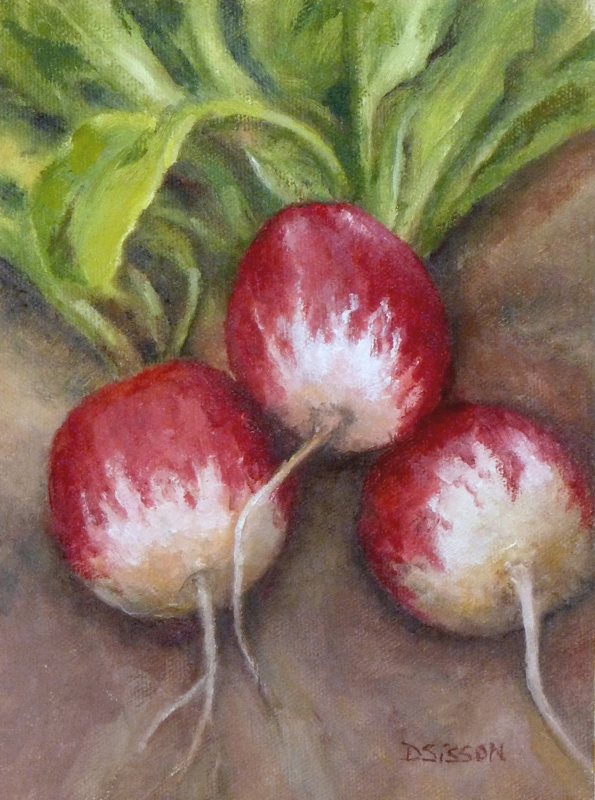 Daily Painting Projects Garden Radishes Oil Painting Still Life Art
