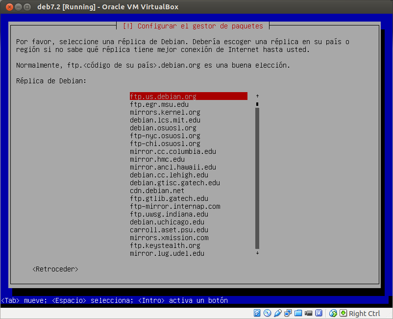 DriveMeca instalando Debian Wheezy 7.2