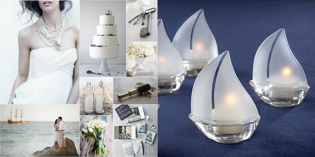 Having a summer wedding You 39ll love these Frosted Glass Sailboat tea light