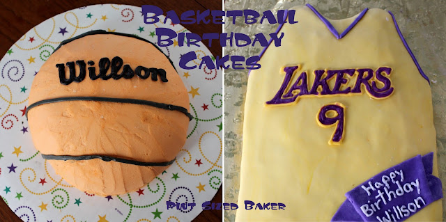 Laker's Jersey and Basketball Cake • Pint Sized Baker