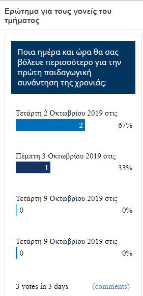 Ερώτημα για χρόνο πρώτης παιδαγωγικής συνάντησης.