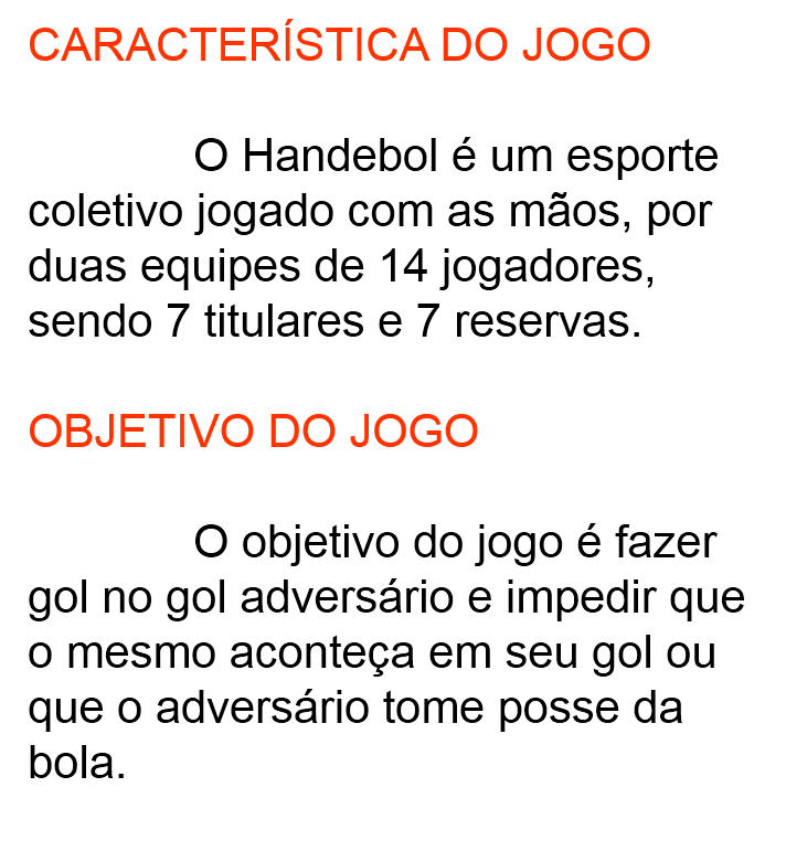EDUCAÇÃO FÍSICA / SME/SM/ES A HISTÓRIA DO HANDEBOL E REGRAS BÁSICAS PARA 6º E 7º ANOS