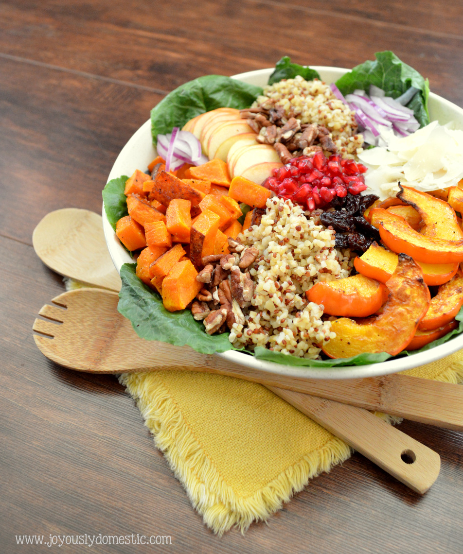 Joyously Domestic FallInspired Harvest Salad Bowl