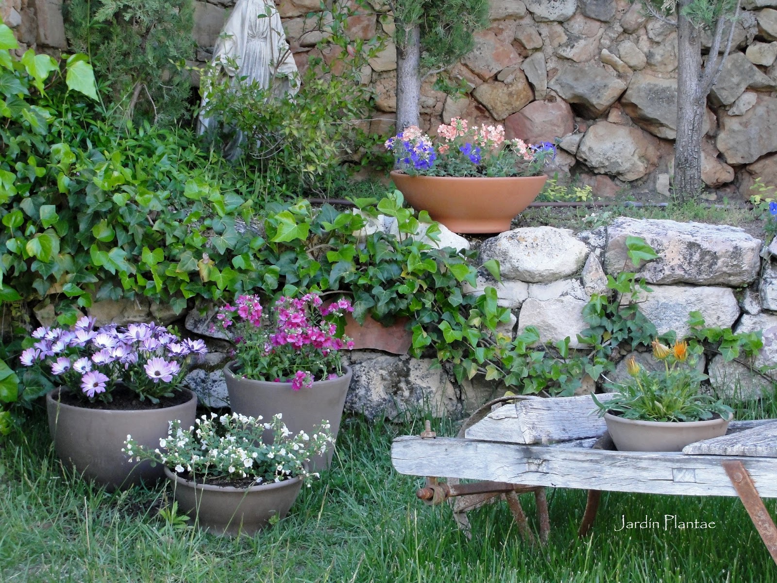 Jardinería Plantae: Macetas en el jardín