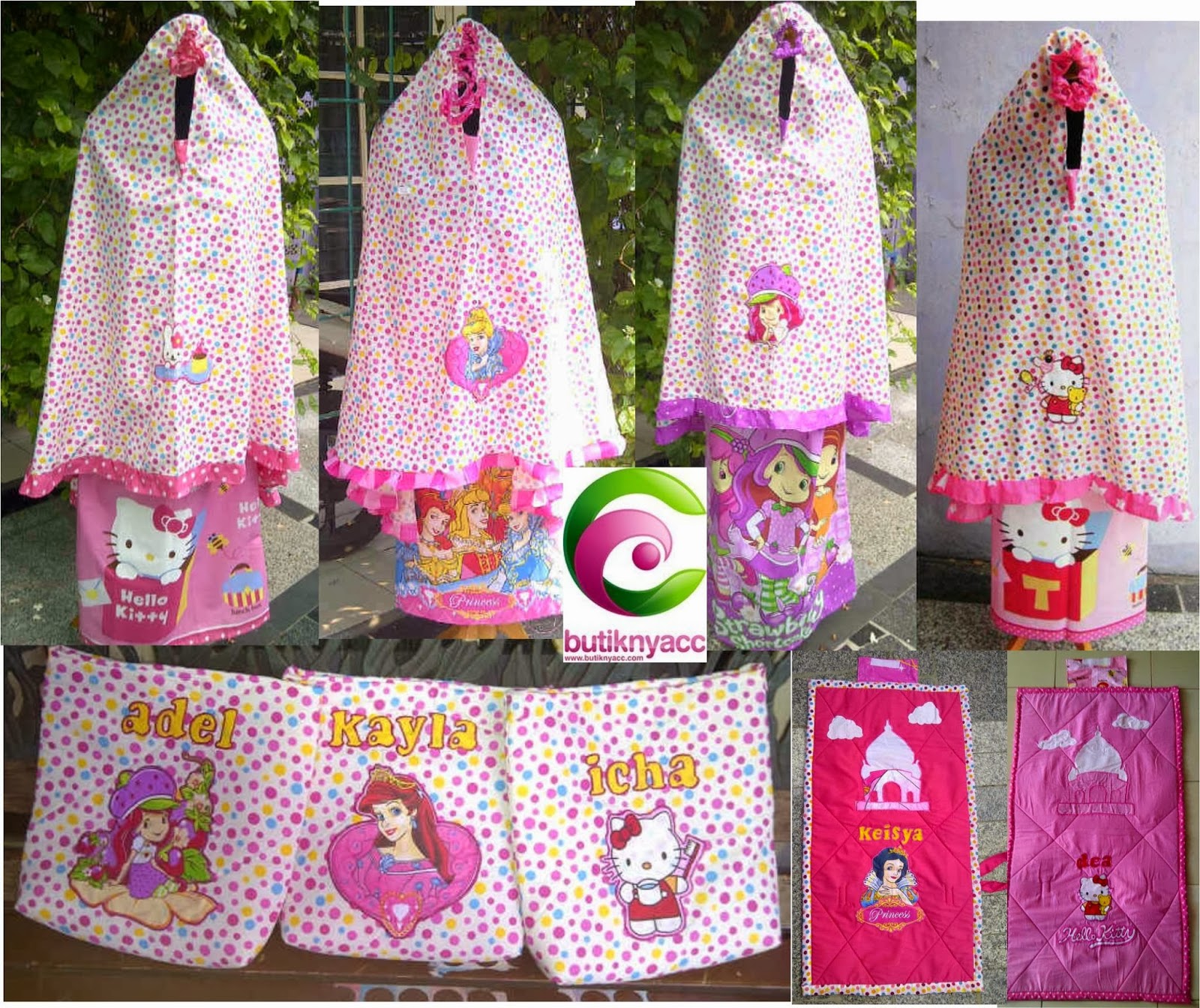 Mukena Princess New Motif Polka Fashion Anak mukena princess new motif polka fashion anak