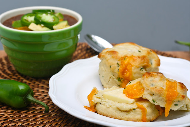 Cheddar, Chive, & Jalapeno Biscuits 