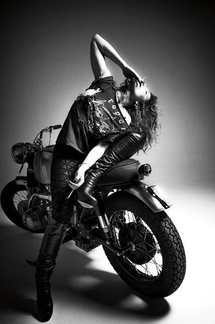 girl with the dragon tattoo motorbike