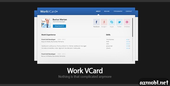 Work – Virtual Business Card Template