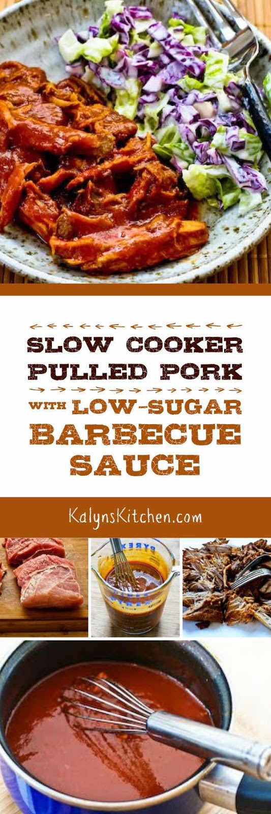 Slow Cooker Pulled Pork with LowSugar Barbecue Sauce Kalyn's Kitchen