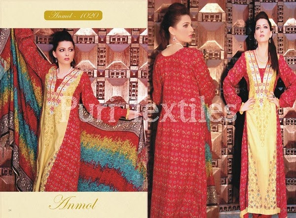 Puri Textiles New Winter Dresses Collection 2014 For Women And Girls Puri Textiles New Winter Dresses Collection 2014 For Women And Girls