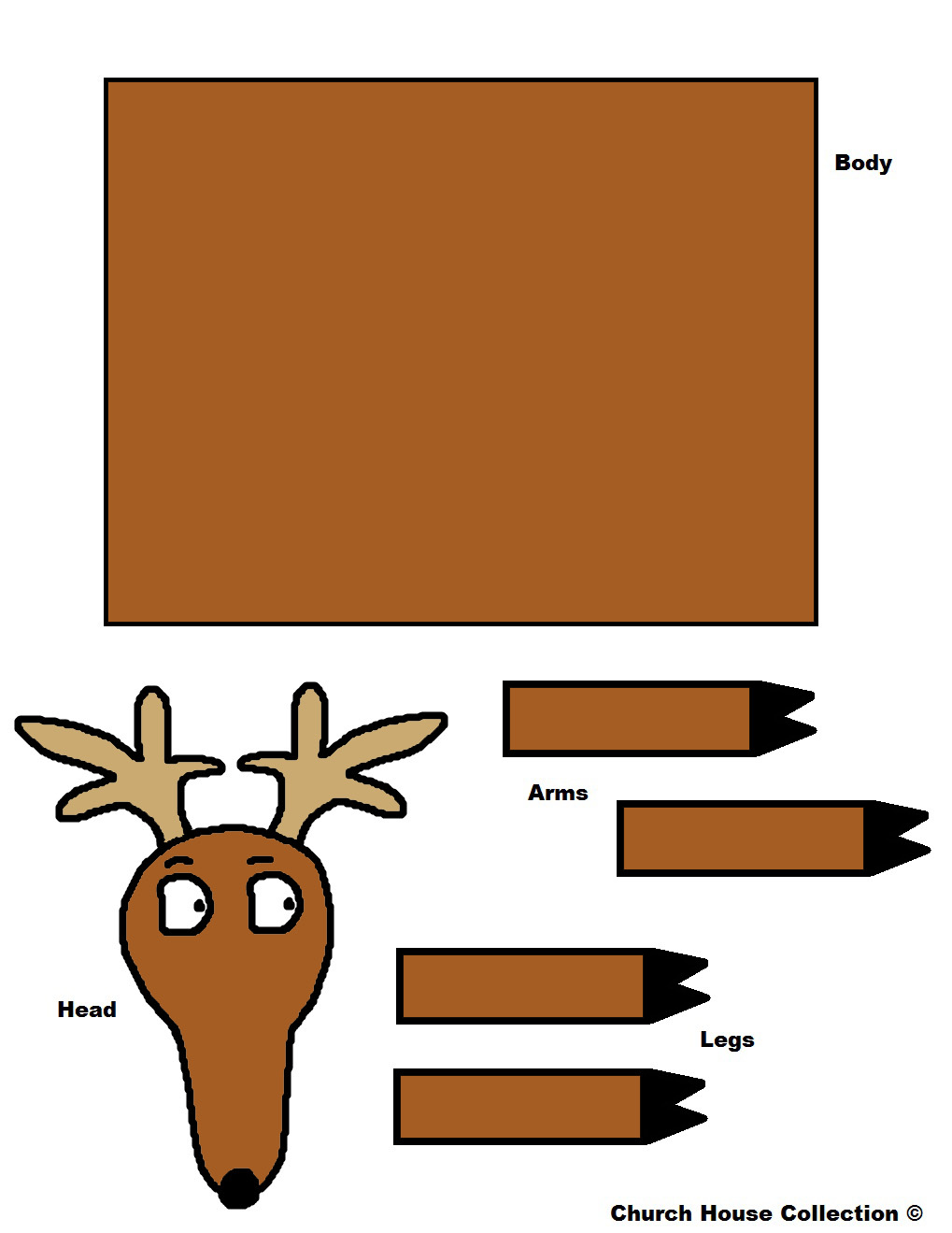 reindeer body template