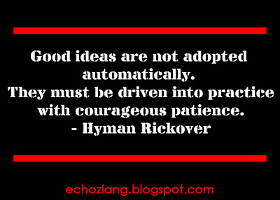 Good ideas are not adopted automatically.