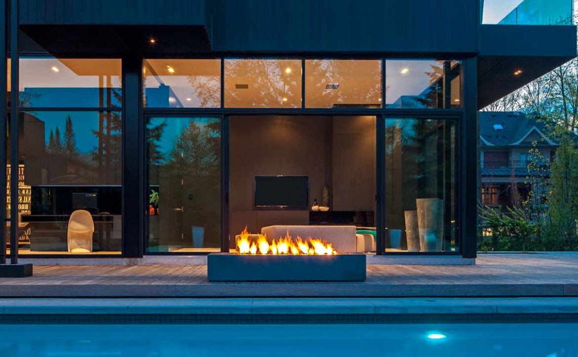 Rectangular Outdoor Fireplace: Paloform Robata