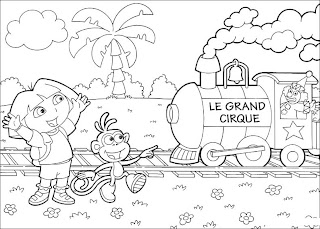  coloriage dora l'exploratrice à imprimer et colorier