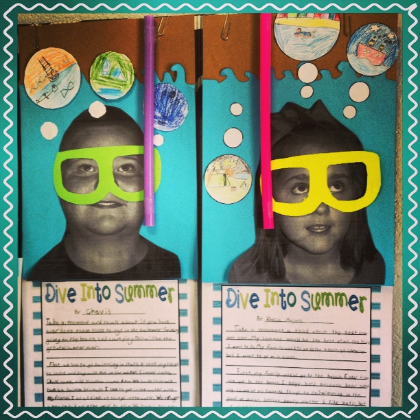 Dive into summer writing paper 07 picture