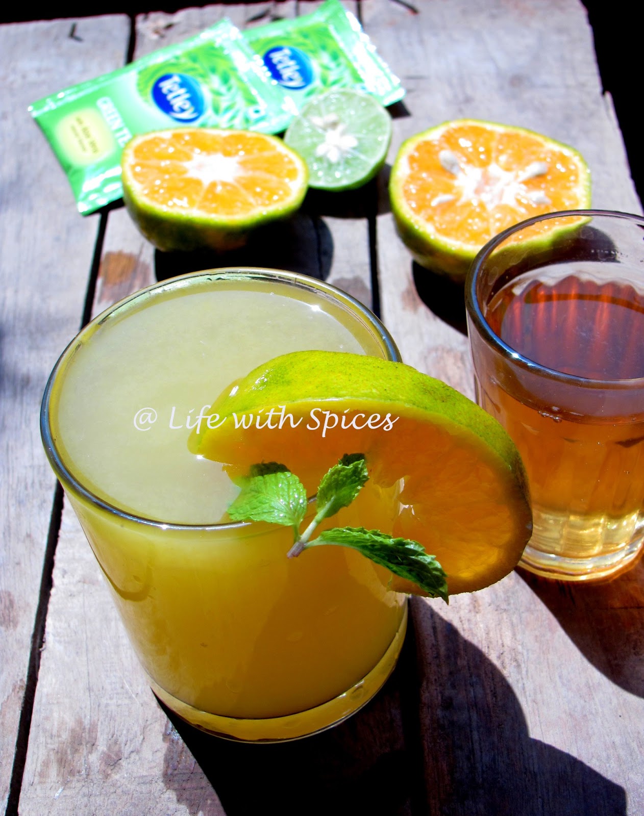 ORANGE GREEN TEA GINGER LEMONADE
