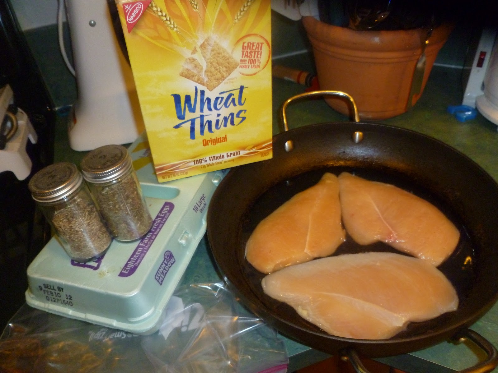 RUN OUT OF BREAD CRUMBS? MY ALTERNATIVE BREADING CHOICE FOR BREADING CHICKEN BREASTS! Mama to