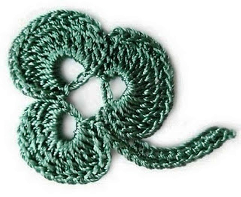 angel Hojas tejidas con Crochet