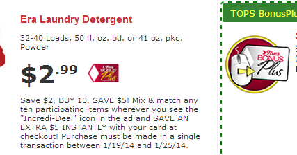 Era detergent coupons