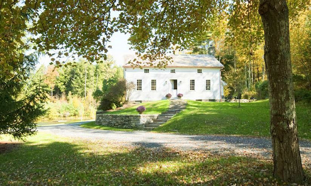 exterior of a white cottage