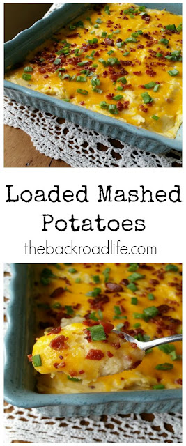 Super Easy Loaded Mashed Potatoes. Homestyle Casserole dish to add to your meals.