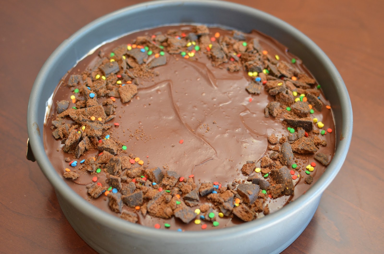 Playing with Flour Threelayer brownie mintice cream cake