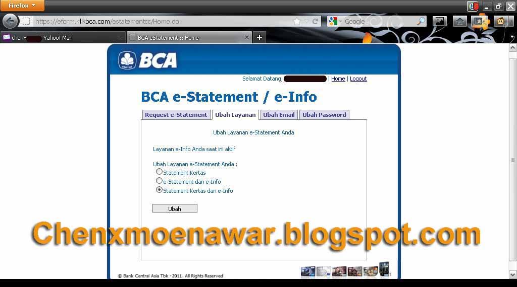 Bca E Statement | cek tagihan kartu kredit bca via internet go chenx Bca E Statement | cek tagihan kartu kredit bca via internet go chenx