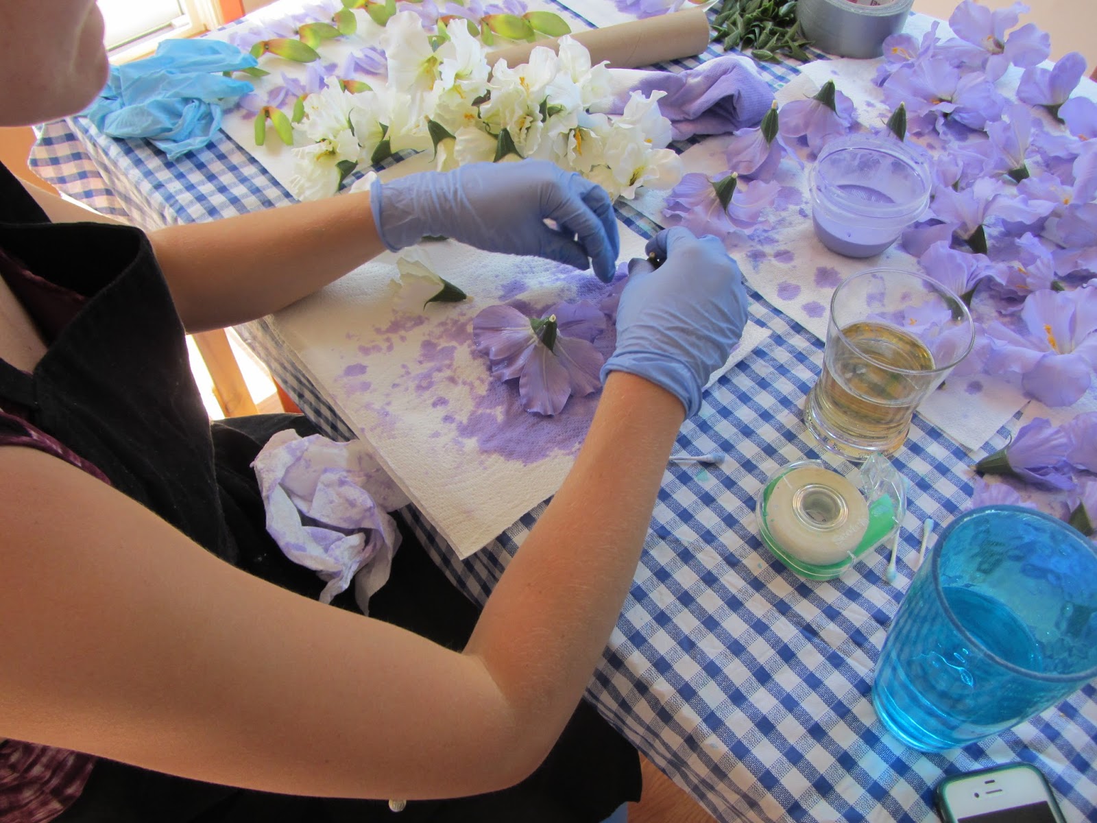 Bobbins of Basil How to dye silk flowers
