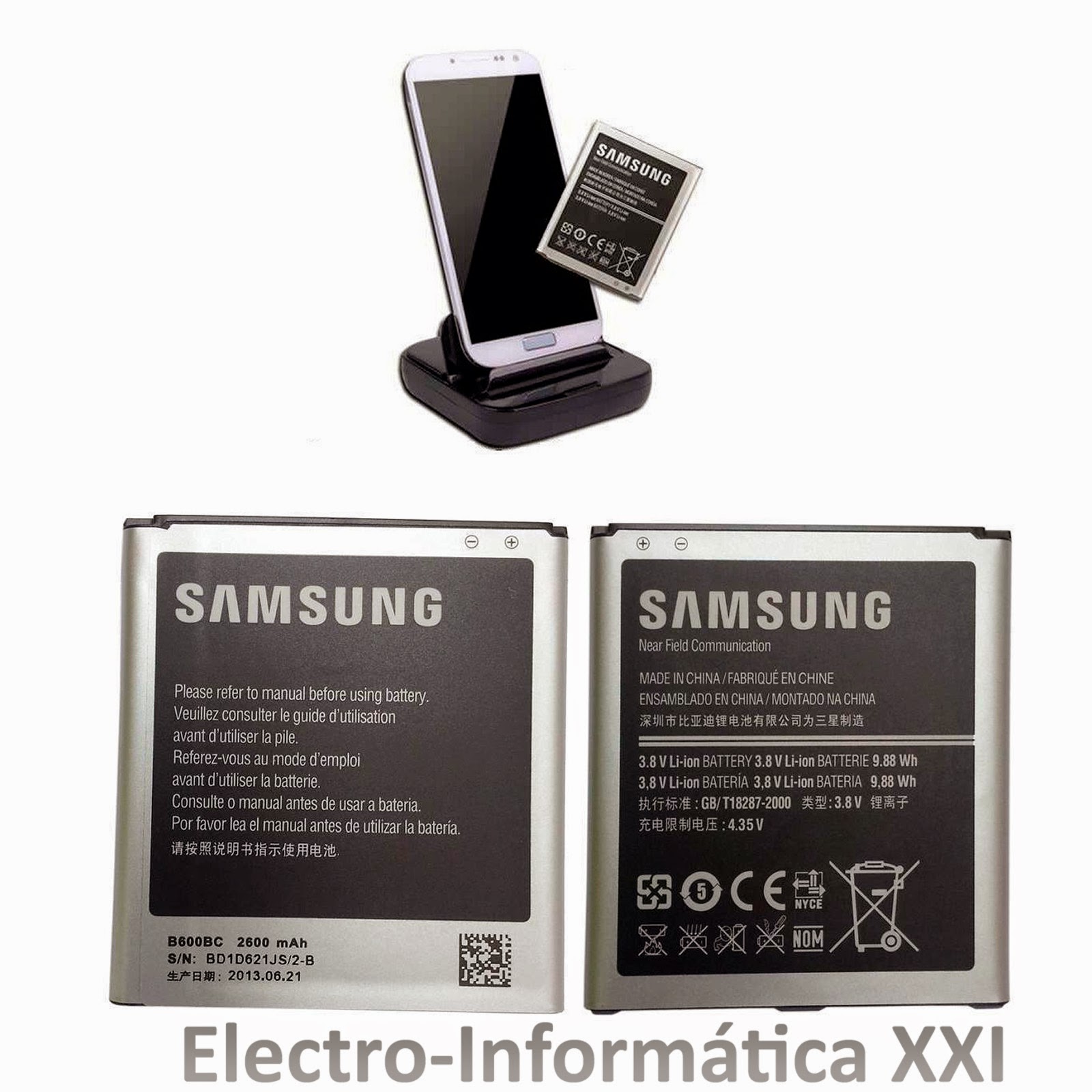 Electro Informatica Xxi Ofreciendo Soluciones Eficaces Bateria Samsung Galaxy S4 S Iv Gt I9505 2600 Mah Modelo B600bc 3 8v Ion Litio