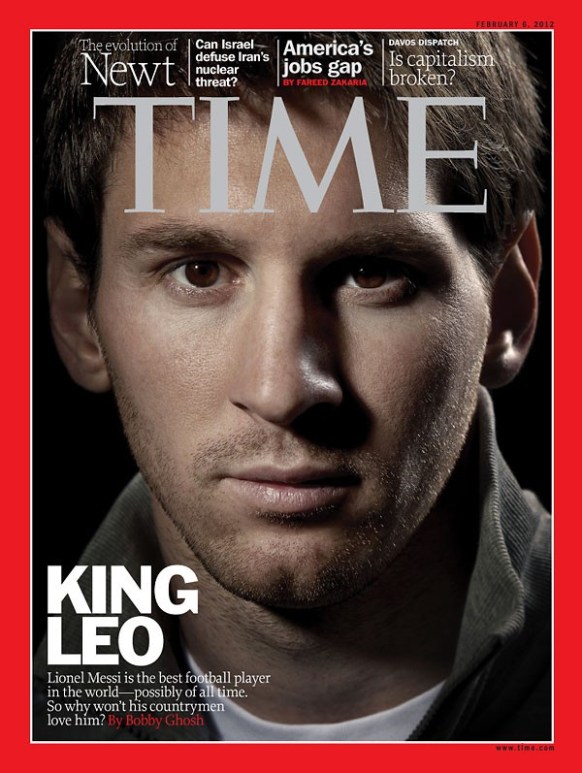 Messi sera portada de la revista TIME