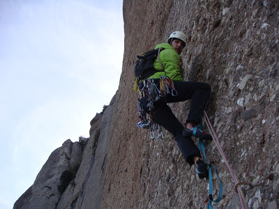 Pared del Aéreo. Montserrat. Vía Valentin-Casanovas.