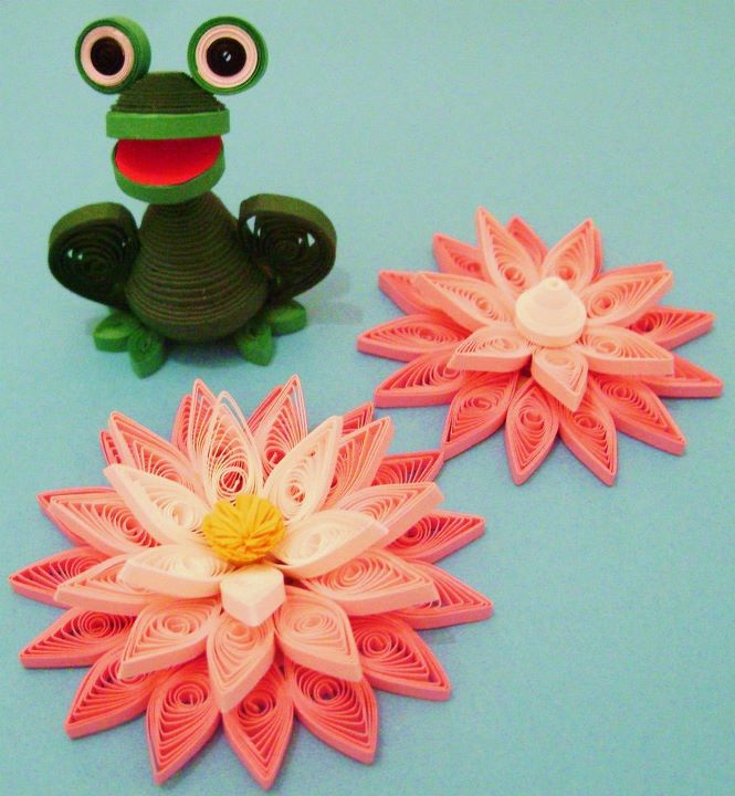 Quilling Me Softly Quilled Frog Pond