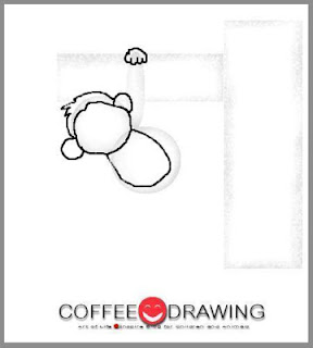 สอนเด็กวาดการ์ตูน รูปลิง แบบง่ายๆ step 10