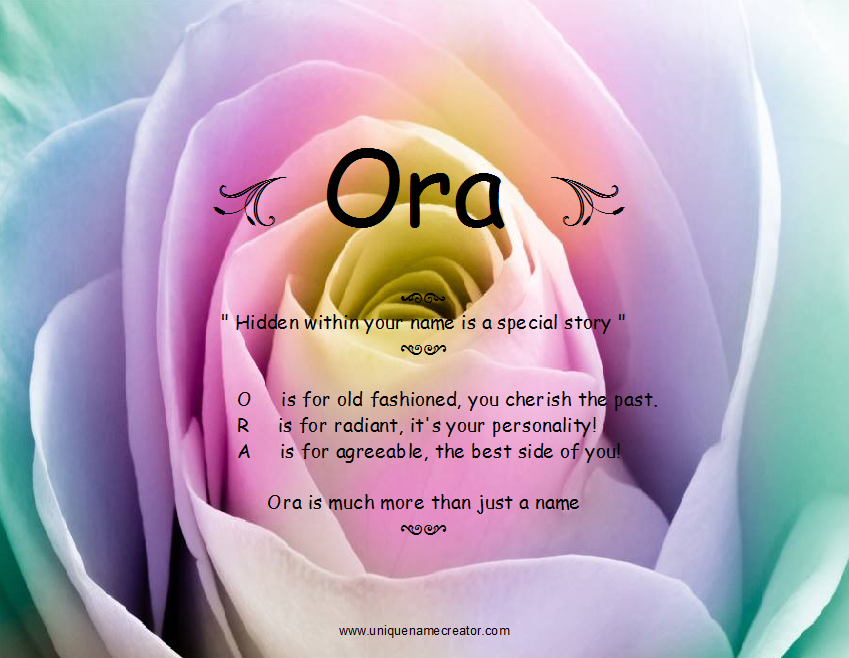 Ora Unique Name Creator