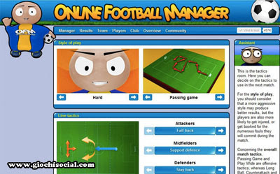Online Football Manager giochi di calcio su Facebook
