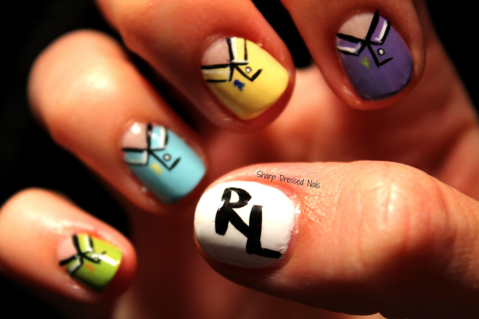 Sharp Dressed Nails Polo Ralph Lauren Inspired Nails