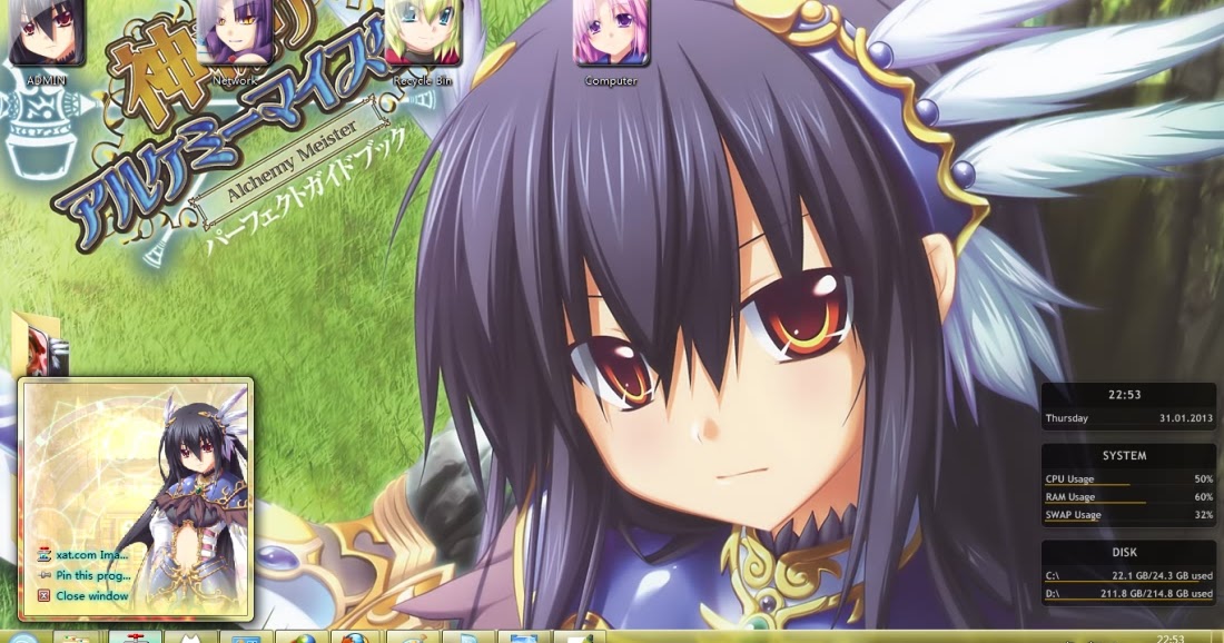 Theme Anime Windows Theme Win 7 Kamidori Alchemy Meister