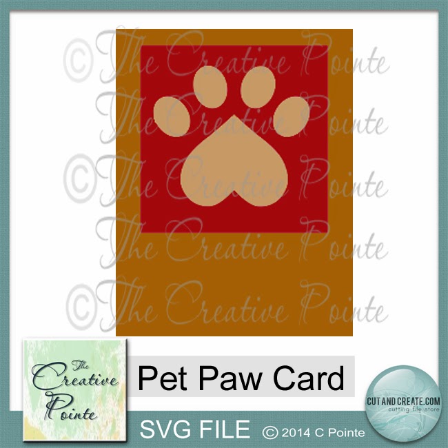 The Creative Pointe Pet Sympathy Card Svg Freebie