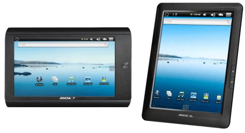 The Arnova 7 has a 7 inch resistive display with a resolution of 800 x 480 pixels. It runs Android 2.2 operating system. Neither Archos Arnova 7 nor Arnova