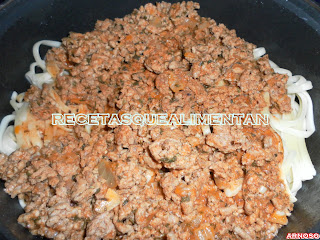 Tallarines Con Carne Picada