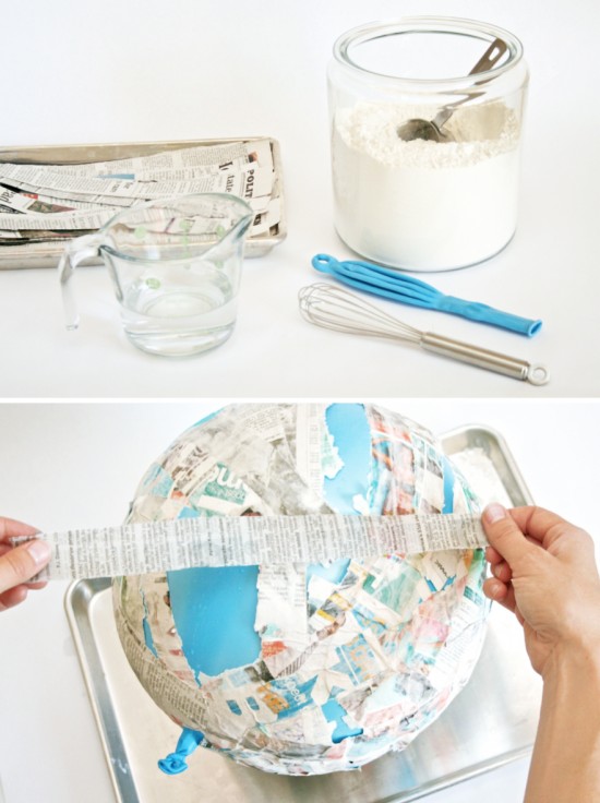 dreamesh DIY papiermâché globe