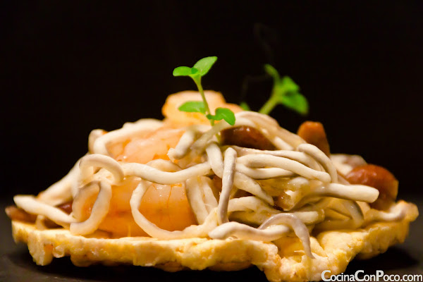 Recetas Navidad - Salteado Gulas, gambas y setas - Receta paso a paso Recetas Navidad - Salteado Gulas, gambas y setas - Receta paso a paso