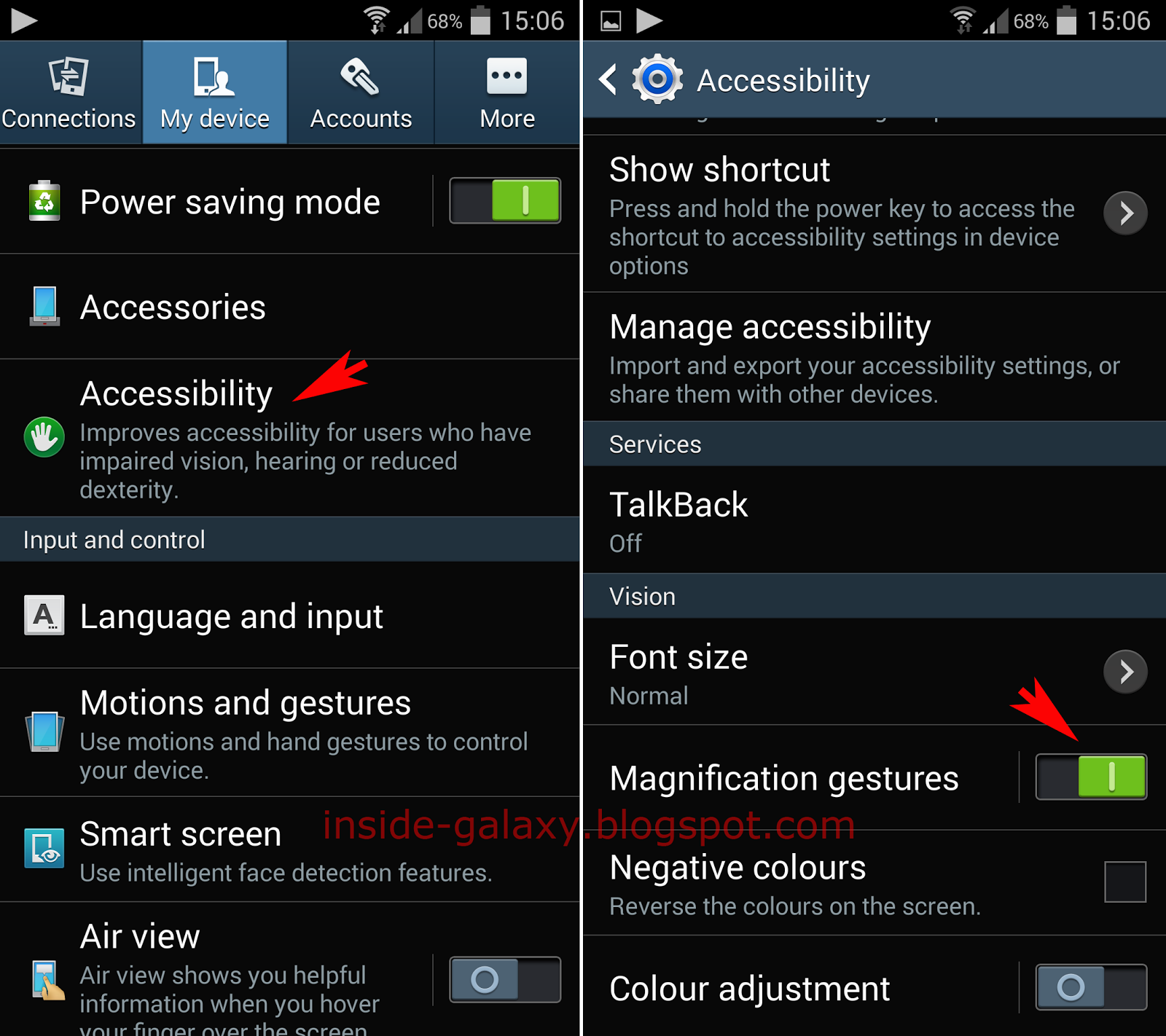 Inside Galaxy Samsung Galaxy S4 How to Enable and Use Magnification