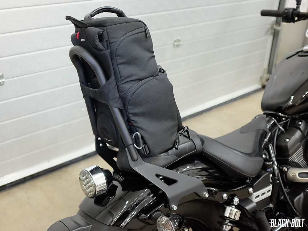 Black Bolt Star Bolt / Yamaha XV950 blog Yamaha Bolt sissy bar backpack